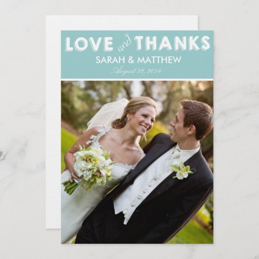 Liebe- und Dankkarten | Hochzeit Danke (Vorne/Hinten)