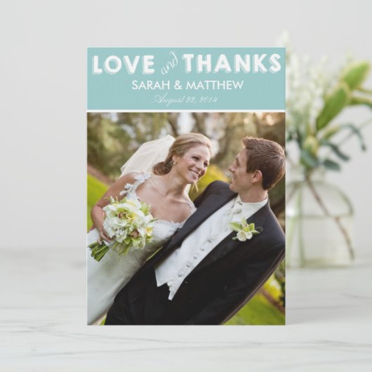 Liebe- und Dankkarten | Hochzeit Danke (Stehend Vorderseite)