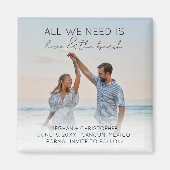 Liebe und das Beach Save the Date Foto Magnet (Vorne)