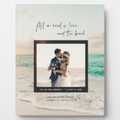 Liebe und das Beach Wedding Foto Fotoplatte (Vorderseite)