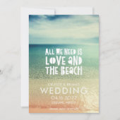 Liebe und das Beach Wedding Foto Save the Date (Vorderseite)