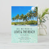 Liebe und das Beach Wedding Foto Save the Date (Stehend Vorderseite)