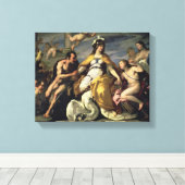 Liebe und das Gesichtsentwaffnungsurteil Leinwanddruck (Insitu (Holzboden))