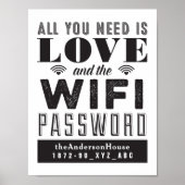 Liebe und das WiFi Password Guest Room Art Poster (Vorne)