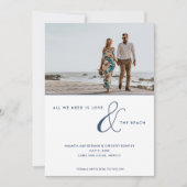 Liebe und der Strand Foto Strandhochzeit Save The Date (Vorderseite)