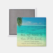 Liebe und die Hochzeit am Strand Magnet (Vorderseite/Rückseite)