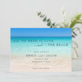 Liebe und die Hochzeit am Strand Save The Date (Stehend Vorderseite)