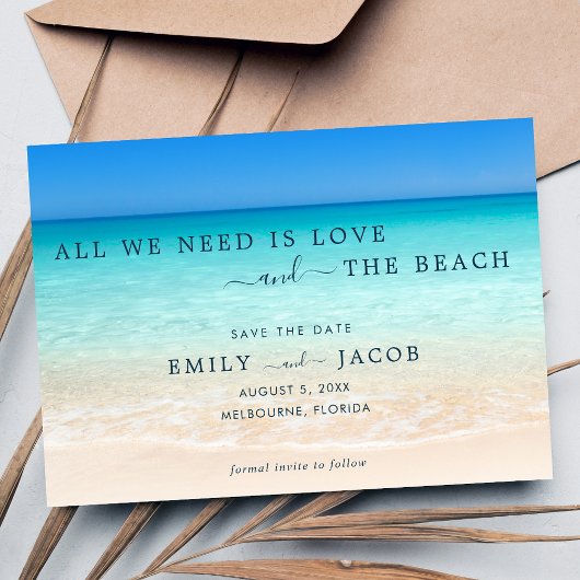 Liebe und die Hochzeit am Strand Save The Date