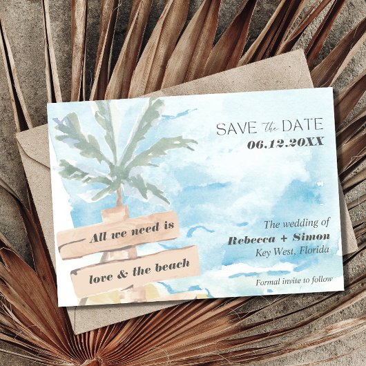 Liebe und die Hochzeit an der Küste Save The Date