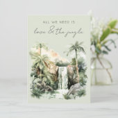 Liebe und die Jungle Eloped Wedding Ankündigung (Stehend Vorderseite)