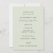 Liebe und die Jungle Eloped Wedding Ankündigung (Rückseite)