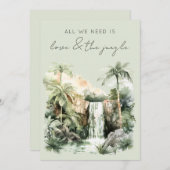 Liebe und die Jungle Eloped Wedding Ankündigung (Vorne/Hinten)