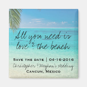 Liebe und die Strand-Hochzeit retten Magnet