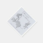 Liebe und die Strandküste Seashell Wedding Serviette (Ecke)