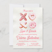 Liebe und Donuts Brautparty Einladung (Vorderseite)