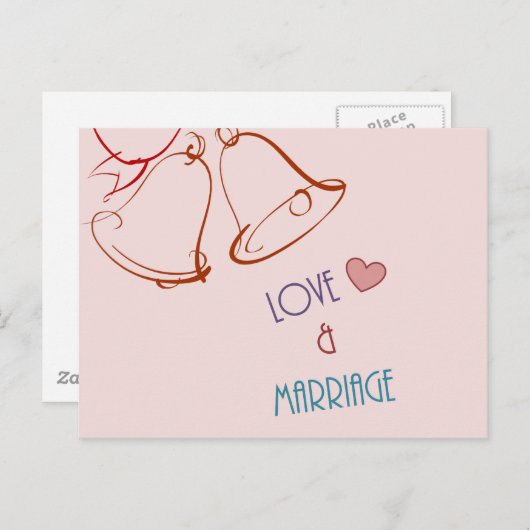 Liebe und Ehe Postkarte (Vorne/Hinten)