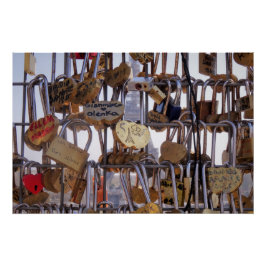 Liebe und Eiffelturm. Paris. Frankreich. Poste Poster