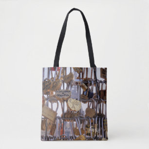 Liebe und Eiffelturm. Paris. Frankreich. Tasche