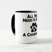 Liebe und ein Cockapoo Tasse (Vorderseite Links)