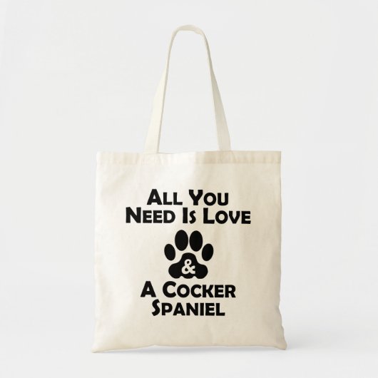 Liebe und ein Cockerspaniel Tragetasche (Vorne)