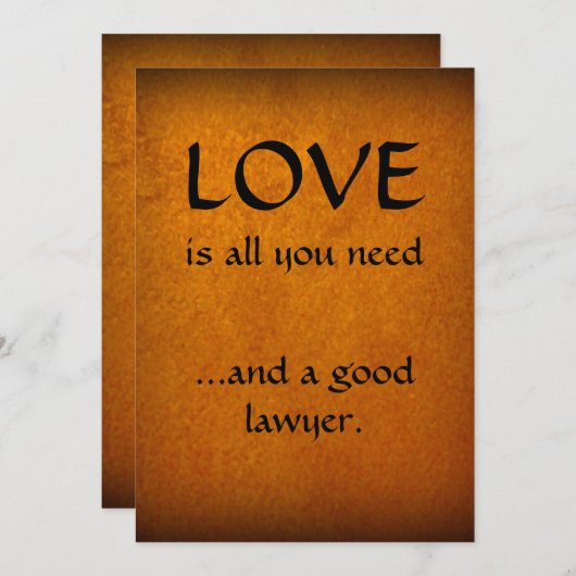 Liebe und ein guter Anwalt vielen Dank Dankeskarte (Vorne/Hinten)