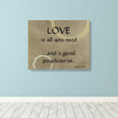 Liebe und ein guter Psychiater - Kreise Leinwanddruck (Insitu (Holzboden))