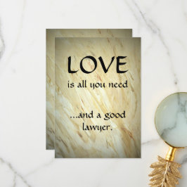 Liebe und ein guter Rechtsanwalt vielen Dank Dankeskarte
