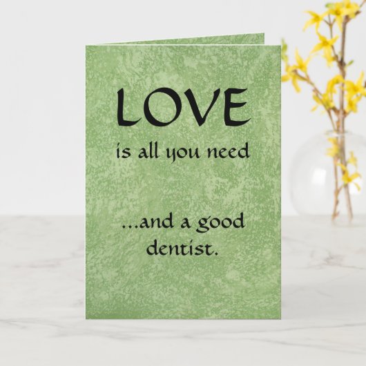 Liebe und ein guter Zahnarzt Karte (Gelbe Blume)