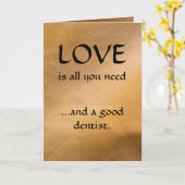 Liebe und ein guter Zahnarzt Karte (Gelbe Blume)