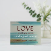 Liebe und ein guter Zahnarzt Postkarte (Stehend Vorderseite)
