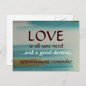 Liebe und ein guter Zahnarzt Postkarte (Vorne/Hinten)