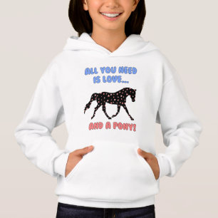 Liebe und ein Pony Hoodie
