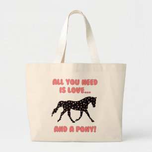 Liebe und ein Pony Jumbo Stoffbeutel
