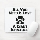 Liebe und ein riesiger Schnauzer Mousepad (Mit Mouse)