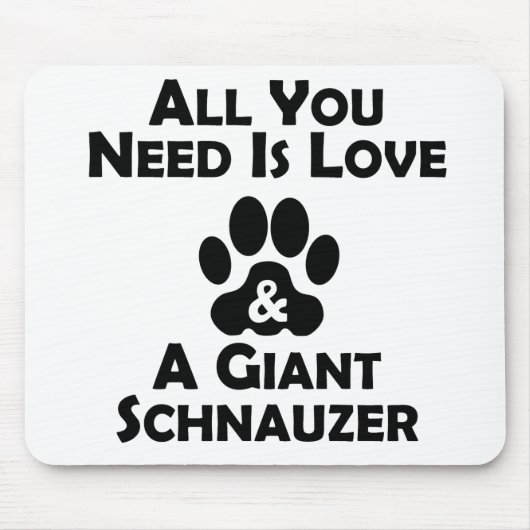 Liebe und ein riesiger Schnauzer Mousepad (Vorne)