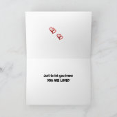 LIEBE UND EINE BLAUE ROSE FÜR "SIE"-KARTE KARTE (Innenseite)