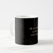 Liebe und eine Brocade Cat-Tasse Kaffeetasse (Vorderseite Links)