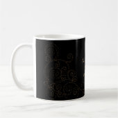 Liebe und eine Brocade Cat-Tasse Kaffeetasse (Links)