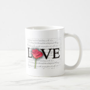 Liebe und eine Rose Kaffeetasse