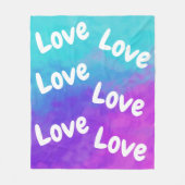 Liebe und Einhornwolken Fleecedecke (Vorderseite)