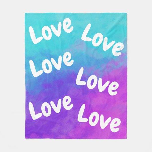 Liebe und Einhornwolken Fleecedecke (Vorderseite)