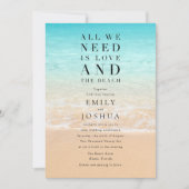 Liebe und Einladung zur Hochzeit an der Küste (Vorderseite)