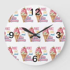 Liebe und Eis Große Wanduhr