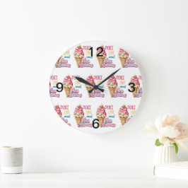 Liebe und Eis Große Wanduhr