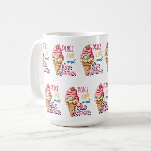 Liebe und Eis Kaffeetasse (Vorderseite Links)