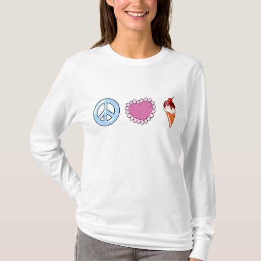 Liebe und Eiscreme T-Shirt (Vorderseite)