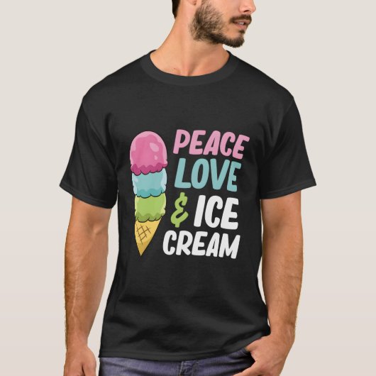 Liebe und Eiscreme T-Shirt (Vorderseite)
