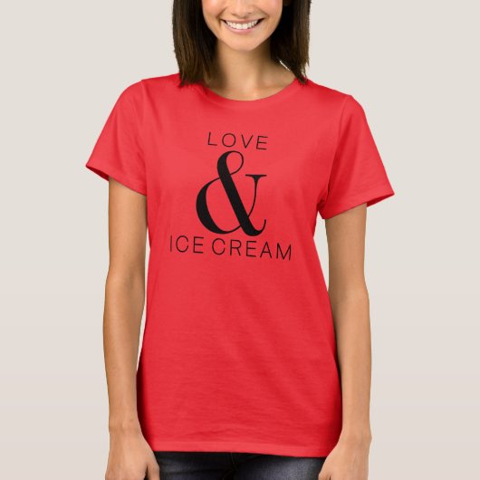 *Liebe und Eiscreme T-Shirt (Vorderseite)