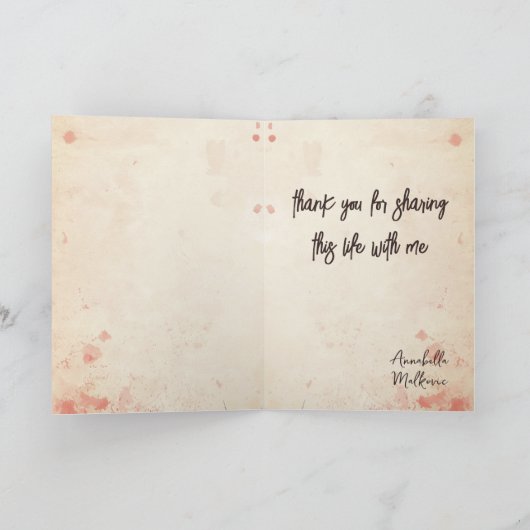 Liebe und Erlebnis Verwandte Silhouette Karte (Innenseite)