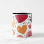 Liebe und Ermächtigung Zweifarbige Tasse (Mittel)